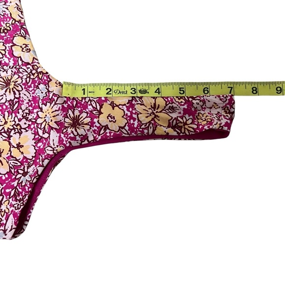 Land of the Free Liberty Fuchsia Floral Corset Mini Tank Dress Size Large Flirty - Picture 10 of 15